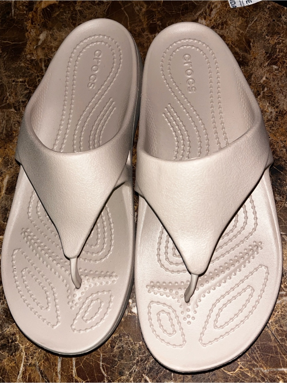 CROCS Women’s Thong Sandals in Light Taupe